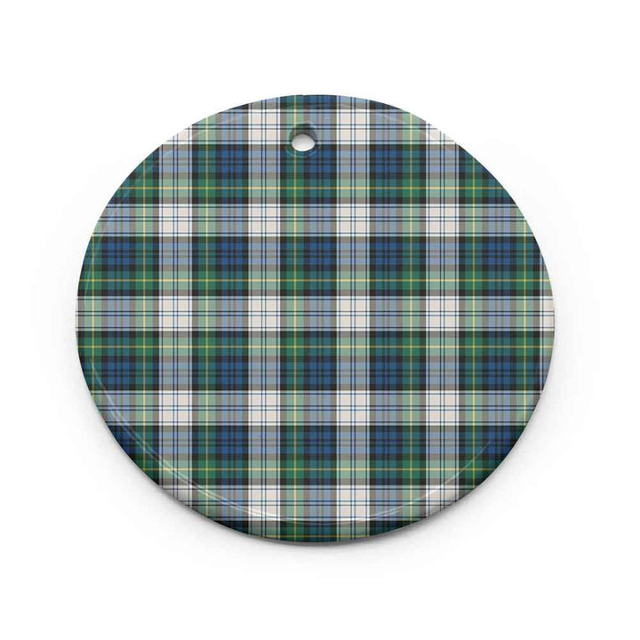 Scottish Gordon Dress Ancient Clan Tartan Ceramic Ornament Circle Shape Tartan Plaid