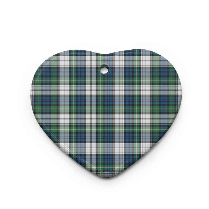 Scottish Gordon Dress Ancient Clan Tartan Ceramic Ornament Heart Shape Tartan Plaid