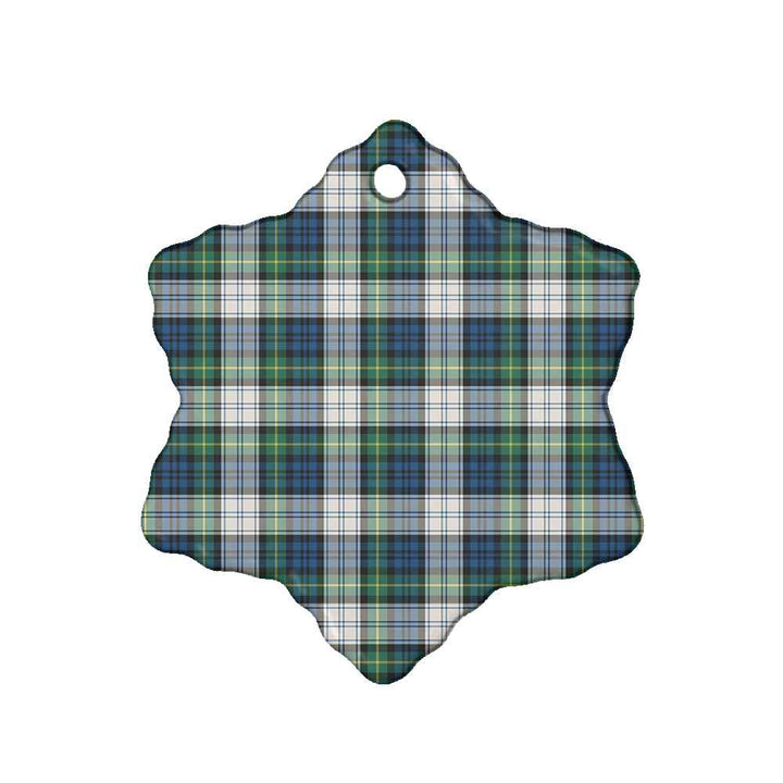 Scottish Gordon Dress Ancient Clan Tartan Ceramic Ornament Snow Flake Shape Tartan Plaid