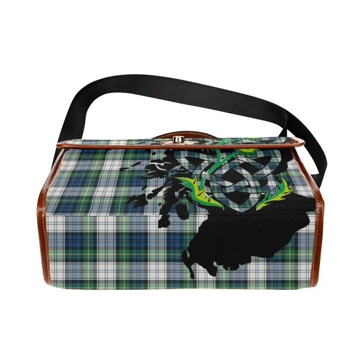 Scottish Gordon Dress Ancient Clan Tartan Waterproof Canvas Bag With Thistle Tartan Plaid 5