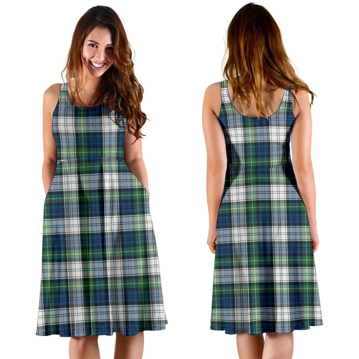 Scottish Gordon Dress Ancient Clan Tartan Women Midi Dress