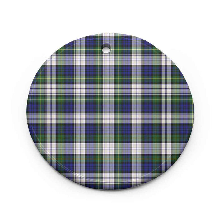 Scottish Gordon Dress Modern Clan Tartan Ceramic Ornament Circle Shape Tartan Plaid