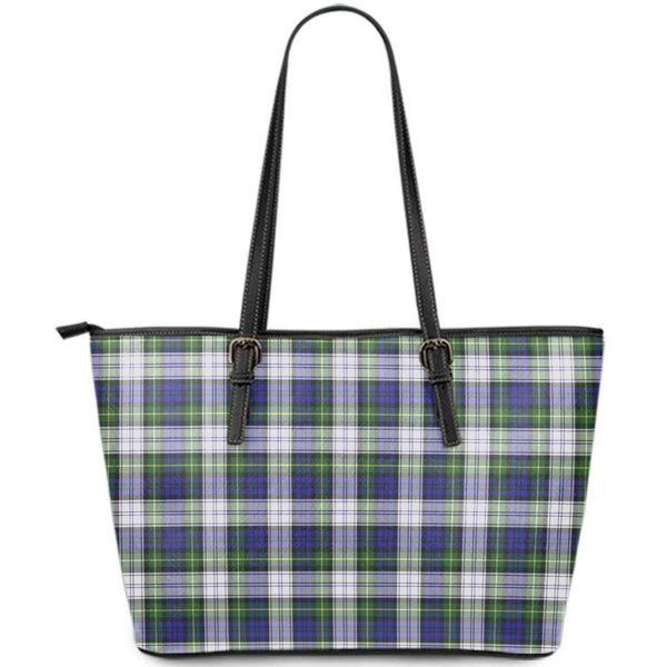 Scottish Gordon Dress Modern Clan Tartan Leather Tote Tartan Plaid