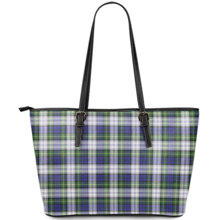 Scottish Gordon Dress Modern Clan Tartan Leather Tote Tartan Plaid