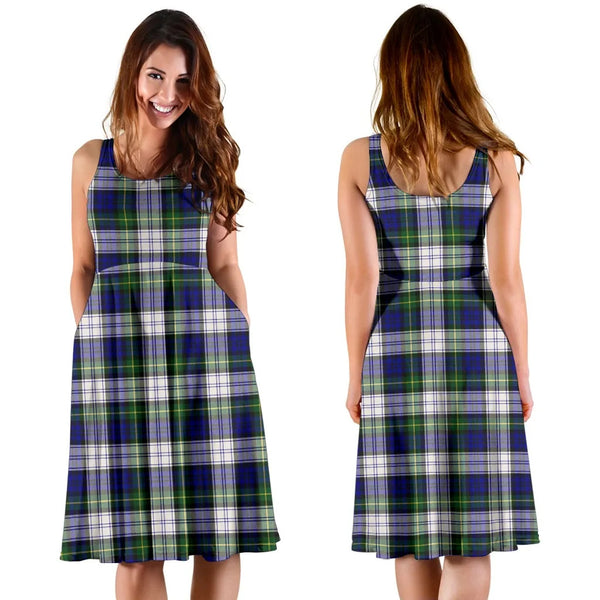 Scottish Gordon Dress Modern Clan Tartan Women Midi Dress