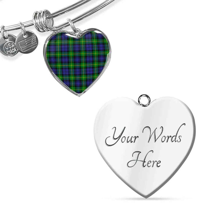 Scottish Gordon Modern Clan Tartan Bangle Heart Tartan Plaid 3