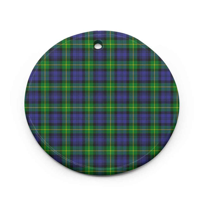 Scottish Gordon Modern Clan Tartan Ceramic Ornament Circle Shape Tartan Plaid