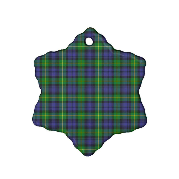 Scottish Gordon Modern Clan Tartan Ceramic Ornament Snow Flake Shape Tartan Plaid
