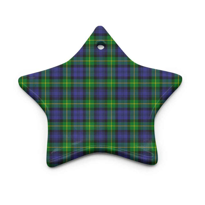 Scottish Gordon Modern Clan Tartan Ceramic Ornament Star Shape Tartan Plaid