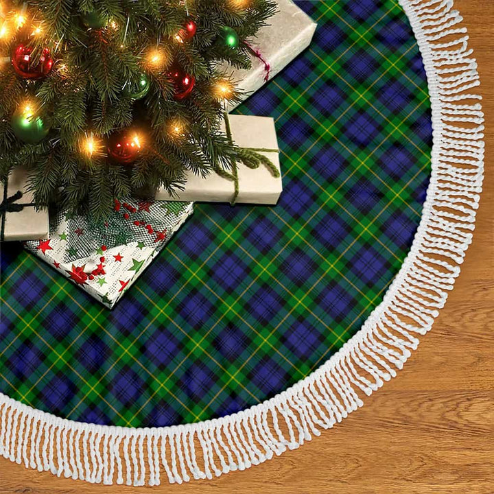 Scottish Gordon Modern Clan Tartan Christmas Tree Skirt Tassels 2 Tartan Plaid