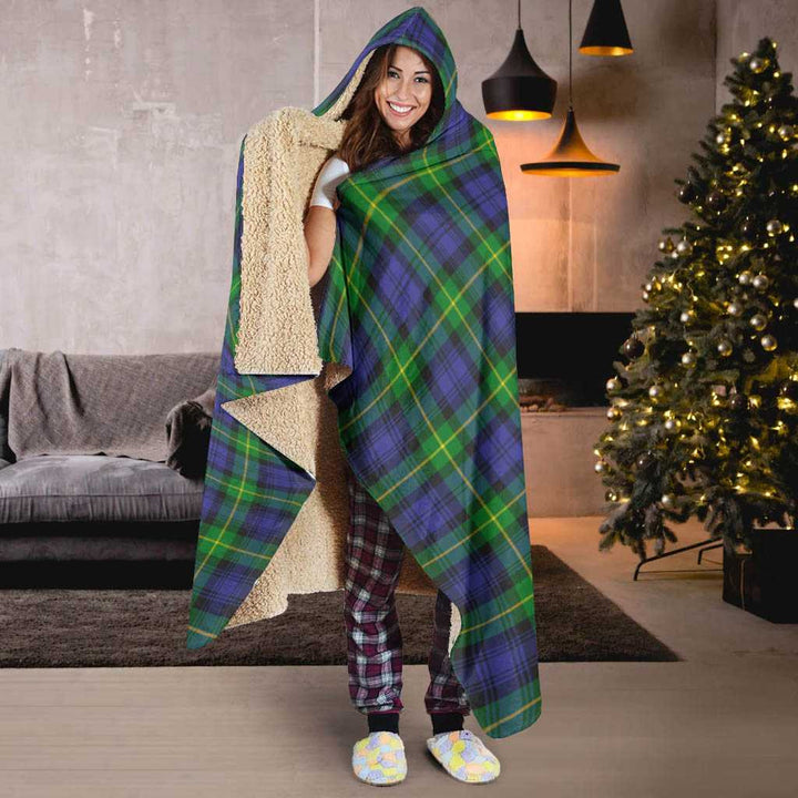 Scottish Gordon Modern Clan Tartan Hooded Blanket Tartan Plaid 6