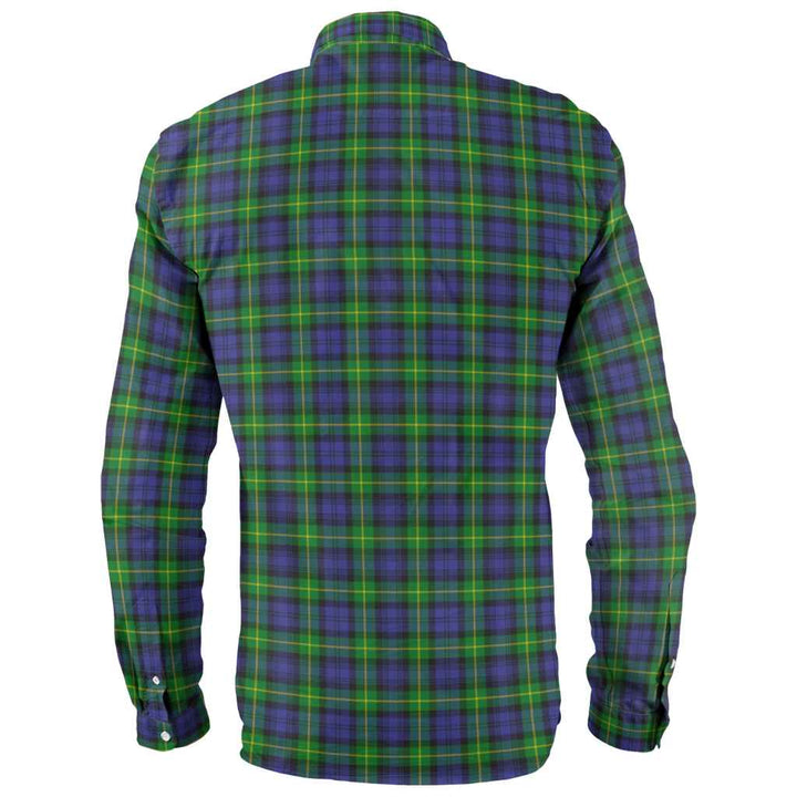 Scottish Gordon Modern Clan Tartan Long Sleeve Shirt Back Side Tartan Plaid