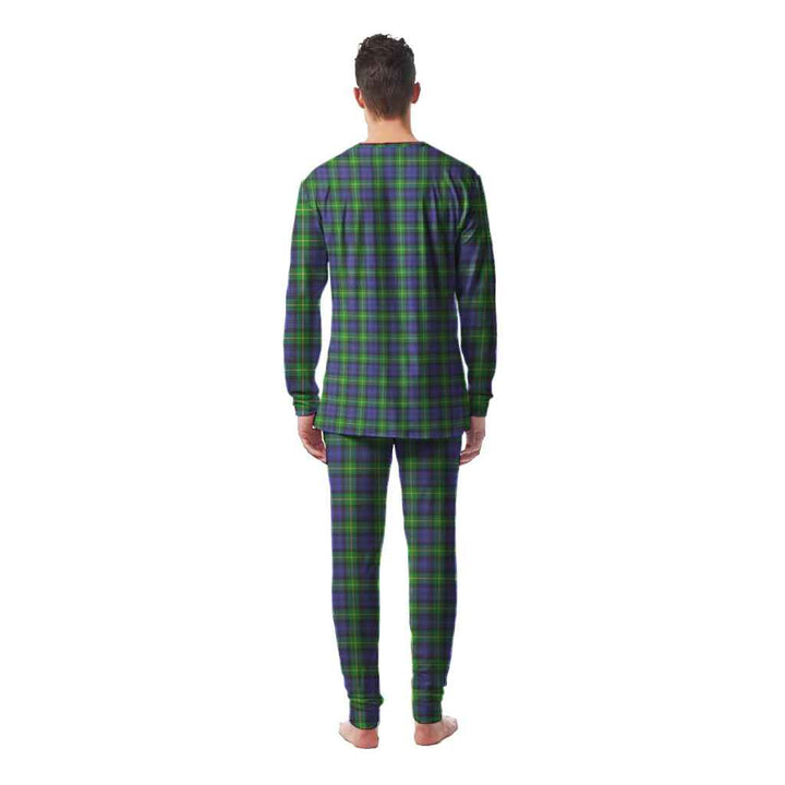 Scottish Gordon Modern Clan Tartan Pajama Set Men Back Side Tartan Plaid