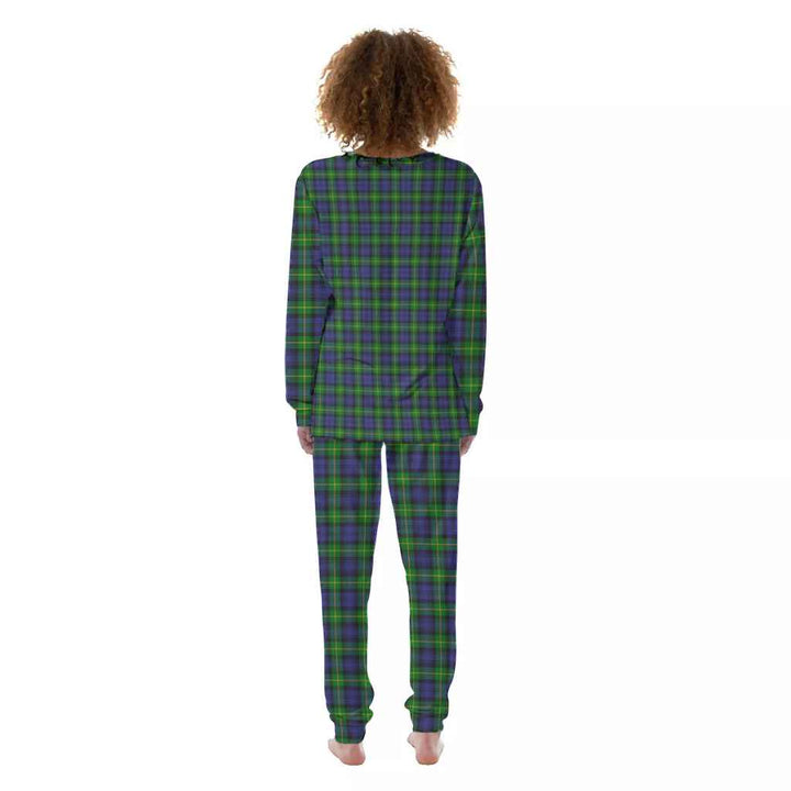 Scottish Gordon Modern Clan Tartan Pajama Set Women Back Side Tartan Plaid