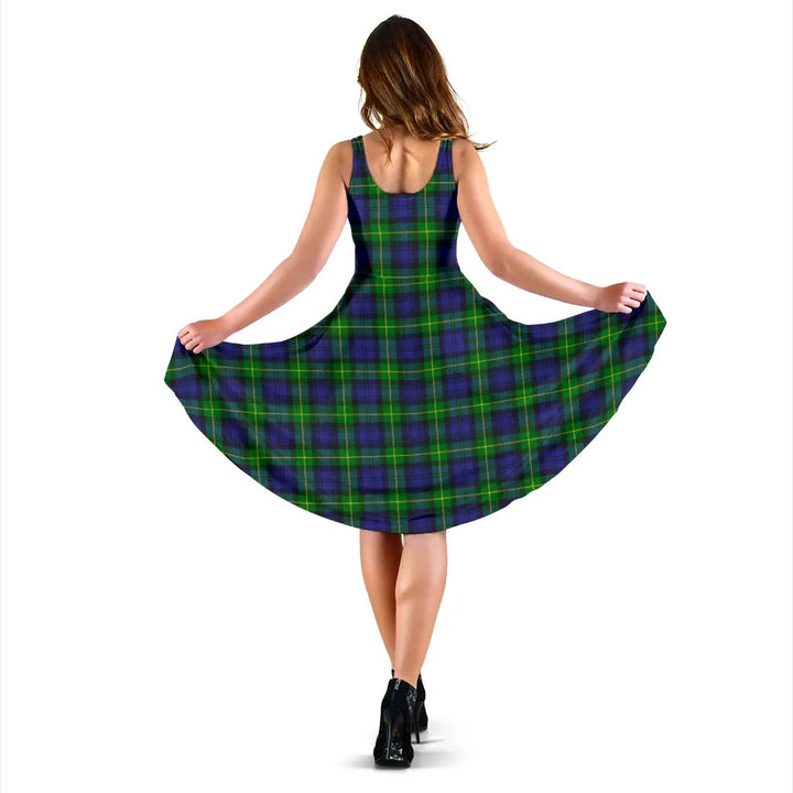 Scottish Gordon Modern Clan Tartan Women Midi Dress