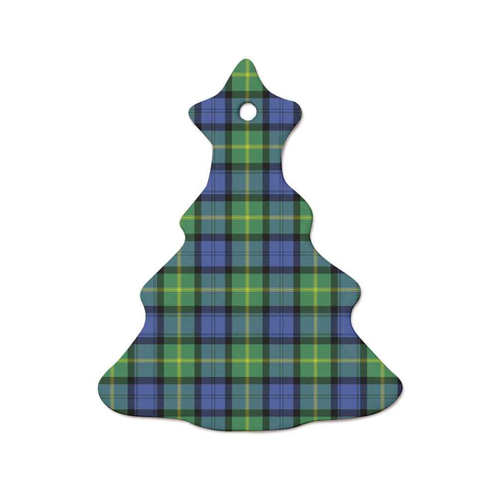 Scottish Gordon Old Ancient Clan Tartan Ceramic Ornament  Tree Shape Tartan Plaid