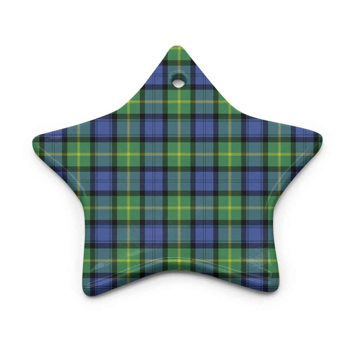 Scottish Gordon Old Ancient Clan Tartan Ceramic Ornament Star Shape Tartan Plaid