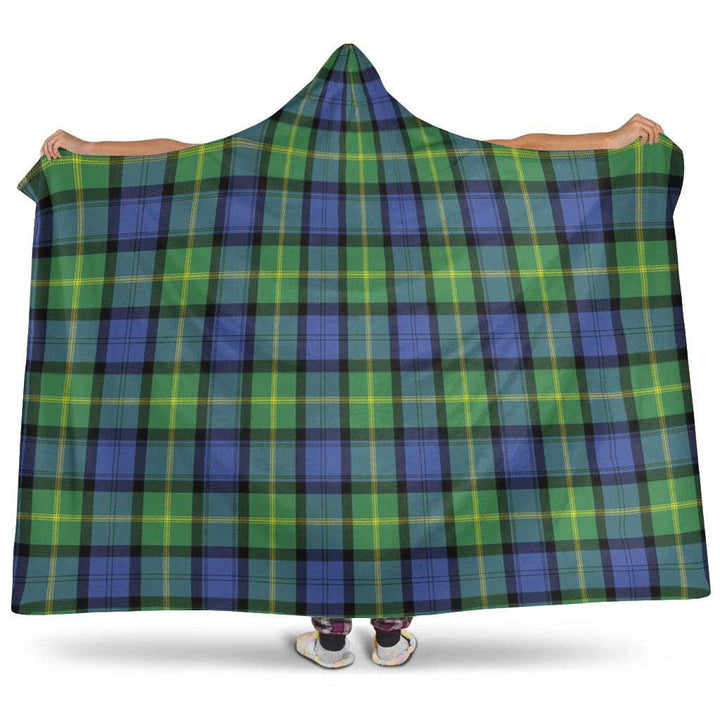 Scottish Gordon Old Ancient Clan Tartan Hooded Blanket Tartan Plaid 1