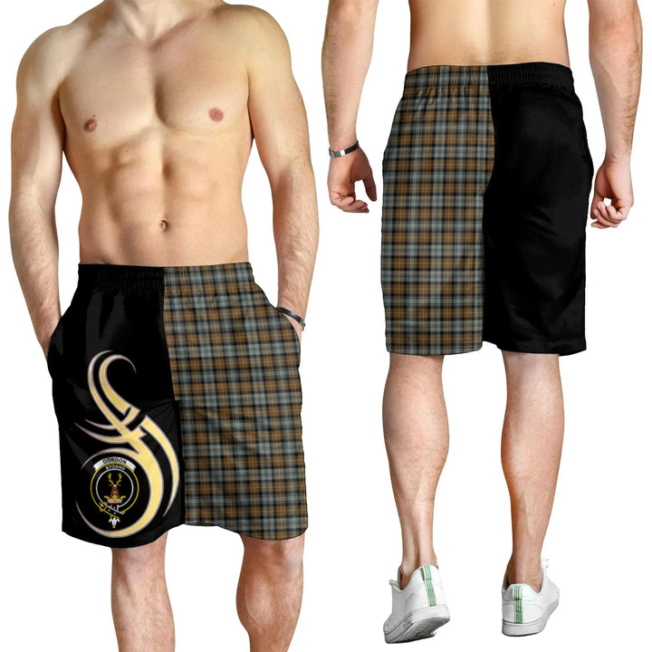 Scottish Gordon Weathered Clan Crest Tartan Believe in Me Men's Shorts