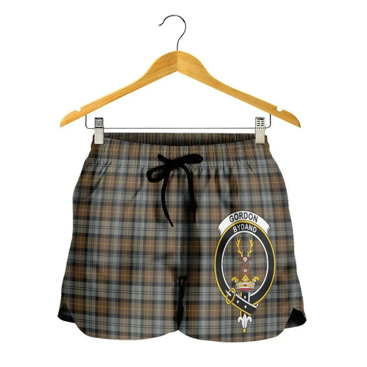 Scottish Gordon Weathered Clan Crest Tartan Women Shorts