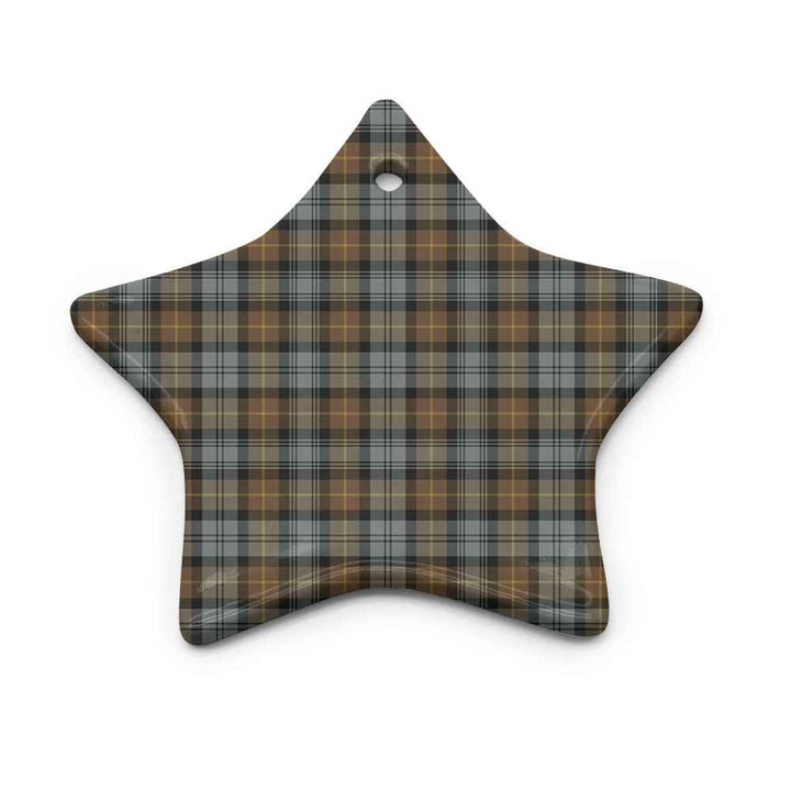 Scottish Gordon Weathered Clan Tartan Ceramic Ornament Star Shape Tartan Plaid