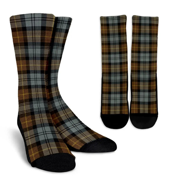 Scottish Gordon Weathered Clan Tartan Crew Socks