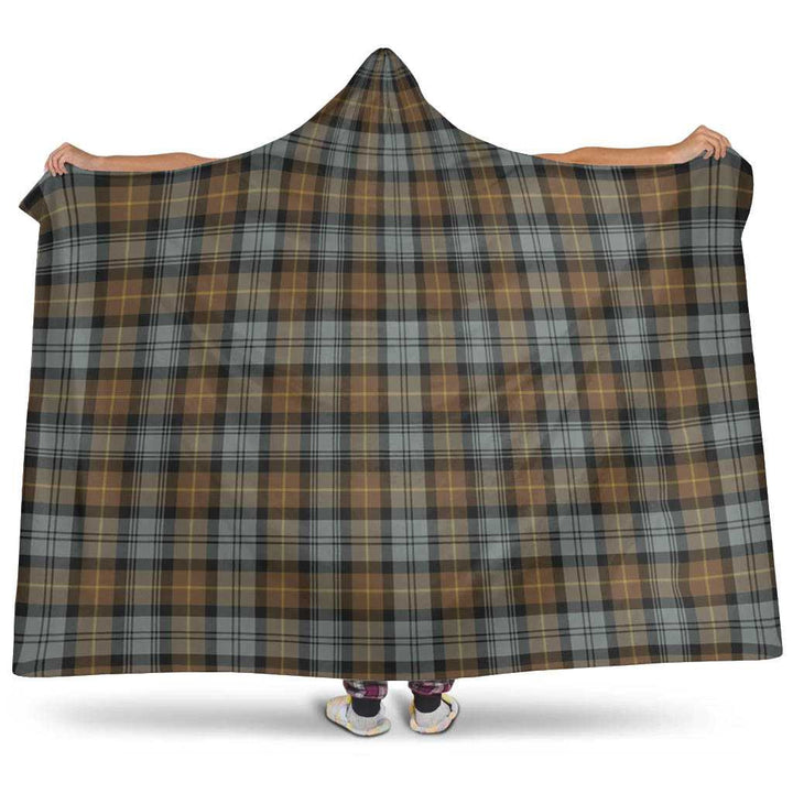 Scottish Gordon Weathered Clan Tartan Hooded Blanket Tartan Plaid 1