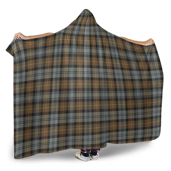 Scottish Gordon Weathered Clan Tartan Hooded Blanket Tartan Plaid 2