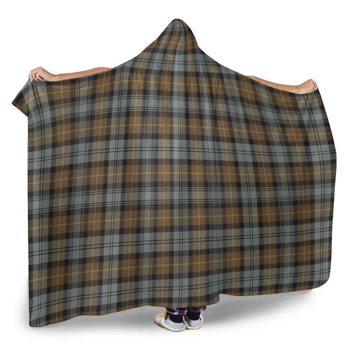 Scottish Gordon Weathered Clan Tartan Hooded Blanket Tartan Plaid 2