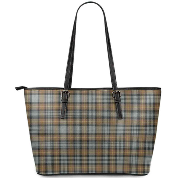 Scottish Gordon Weathered Clan Tartan Leather Tote Tartan Plaid