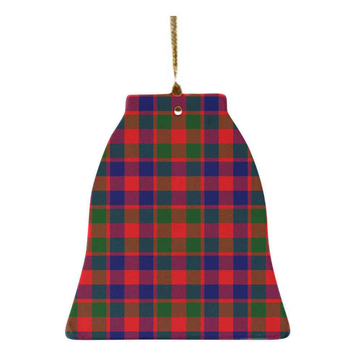 Scottish Gow Modern Clan Tartan Ceramic Ornament Bell Shape Tartan Plaid