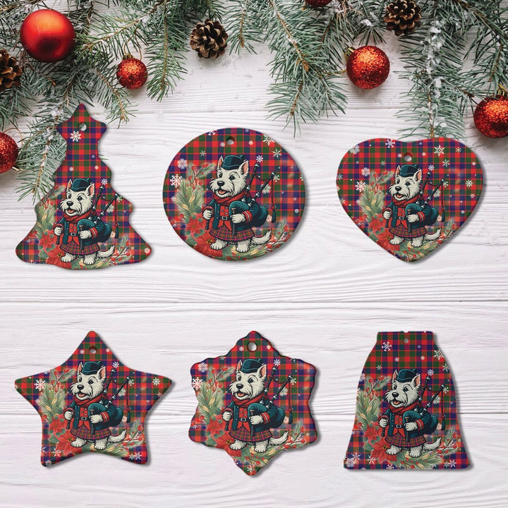 Scottish Gow Modern Clan Tartan Ceramic Ornament Cute Scottish Terrier Dog All Style Tartan Plaid