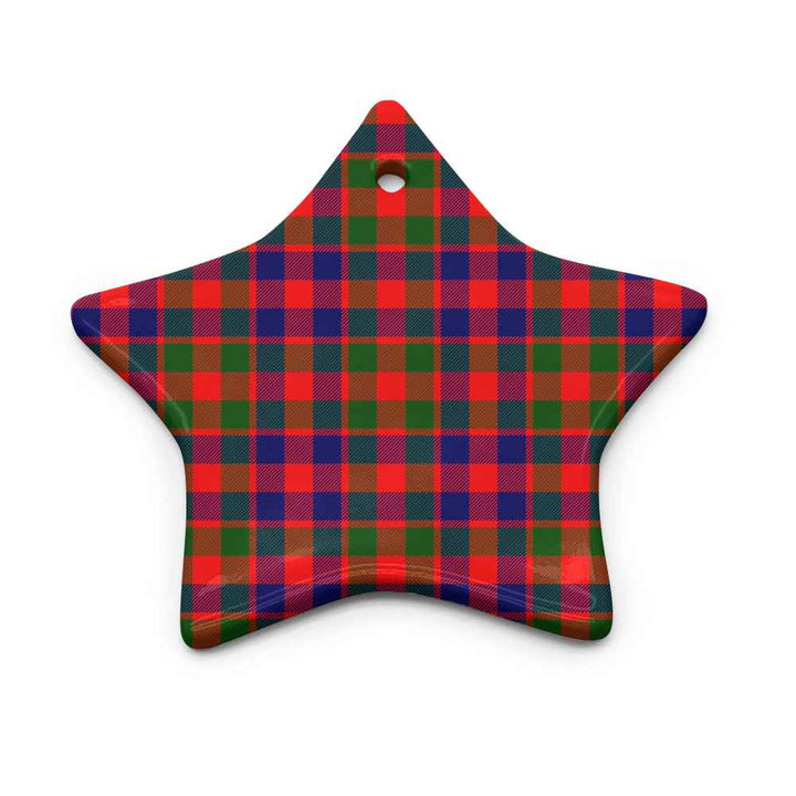 Scottish Gow Modern Clan Tartan Ceramic Ornament Star Shape Tartan Plaid