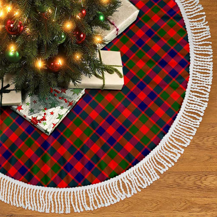 Scottish Gow Modern Clan Tartan Christmas Tree Skirt Tassels 2 Tartan Plaid