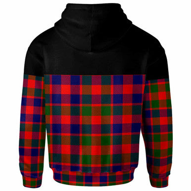 Scottish Gow Modern Clan Tartan Hoodie - Horizontal Style Back Side Tartan Plaid