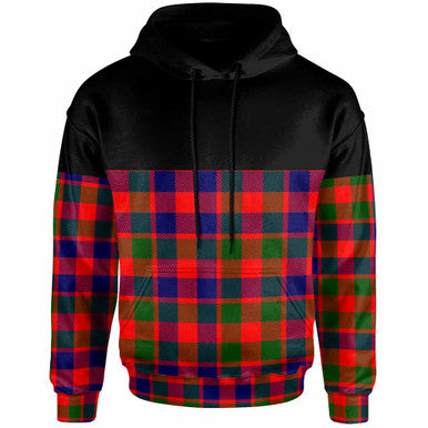 Scottish Gow Modern Clan Tartan Hoodie - Horizontal Style Front Side Tartan Plaid