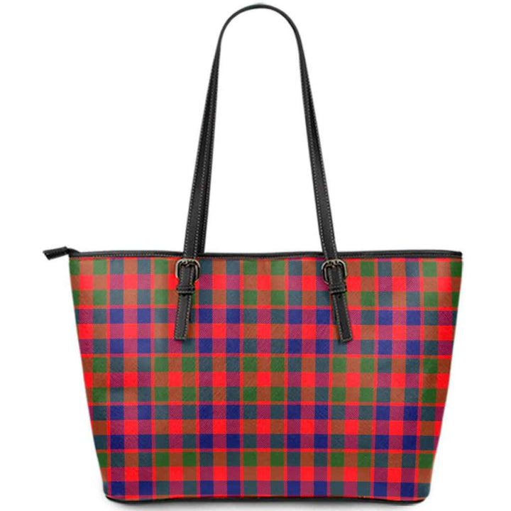 Scottish Gow Modern Clan Tartan Leather Tote Tartan Plaid