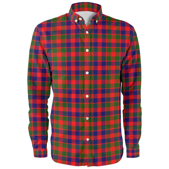 Scottish Gow Modern Clan Tartan Long Sleeve Shirt Front Side Tartan Plaid