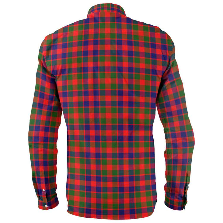 Scottish Gow Modern Clan Tartan Long Sleeve Shirt Back Side Tartan Plaid