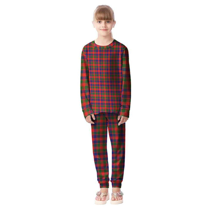Scottish Gow Modern Clan Tartan Pajama Set Kid Front Side Tartan Plaid