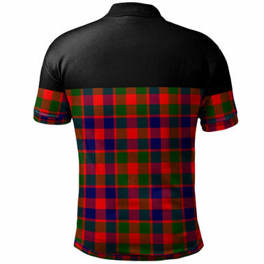 Scottish Gow Modern Clan Tartan Polo Shirt - Horizontal Style Back Side Tartan Plaid