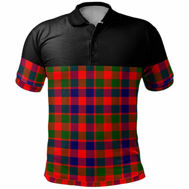 Scottish Gow Modern Clan Tartan Polo Shirt - Horizontal Style Front Side Tartan Plaid