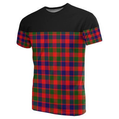Scottish Gow Modern Clan Tartan T-Shirt Horizontal Style Front Side Tartan Plaid