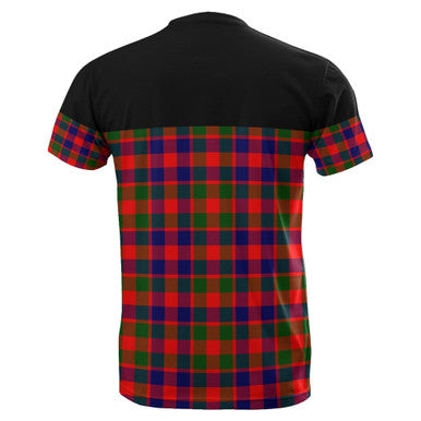 Scottish Gow Modern Clan Tartan T-Shirt Horizontal Style Back Side Tartan Plaid