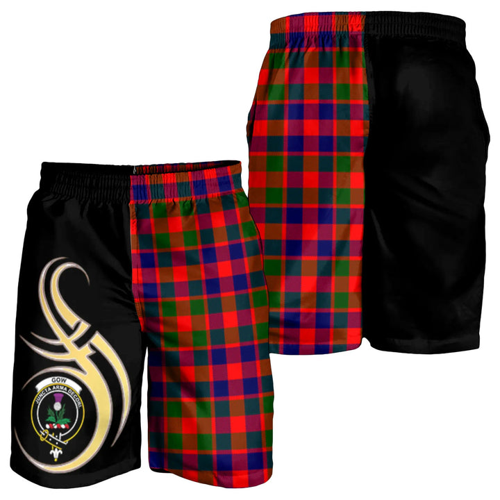Scottish Gow of Skeoch Clan Crest Tartan Believe in Me Men's Shorts