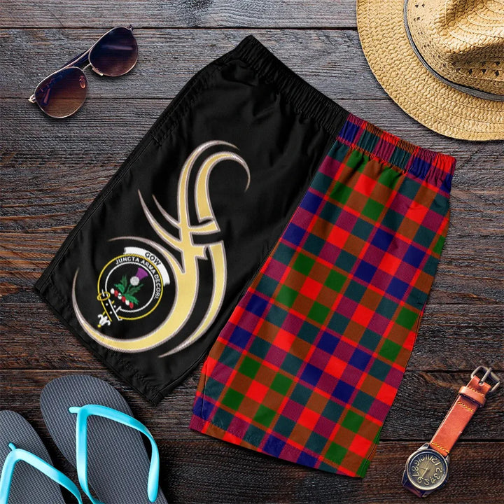 Scottish Gow of Skeoch Clan Crest Tartan Believe in Me Men's Shorts