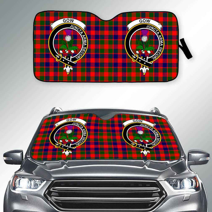 Scottish Gow (of Skeoch) Clan Crest Tartan Car Windshield Sun Shade Tartan Plaid 2