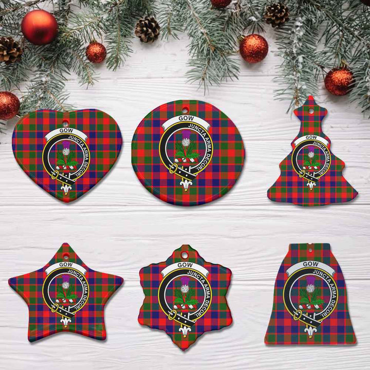 Scottish Gow (of Skeoch) Clan Crest Tartan Ceramic Ornament All Tartan Plaid