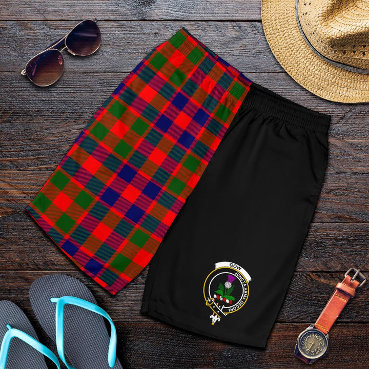 Scottish Gow of Skeoch Clan Crest Tartan Half of Me Men's Shorts