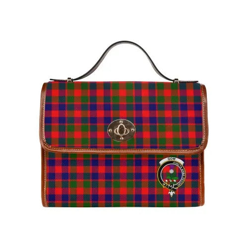 Scottish Gow (of Skeoch) Clan Crest Tartan Waterproof Canvas Bag Tartan Plaid 1